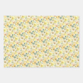 Zonnegeel Waterverf botanisch Inpakpapier Vel (Voorkant 3)