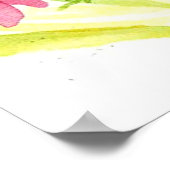 Zonnegeel Waterverf van wilde bloemen Poster (Hoek)