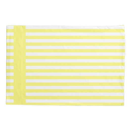 Zonnegeel & Witte Stripes Aangepast Kussensloop (Achterkant)