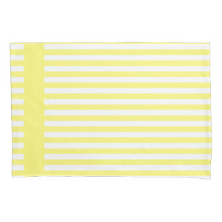 Zonnegeel & Witte Stripes Aangepast Kussensloop