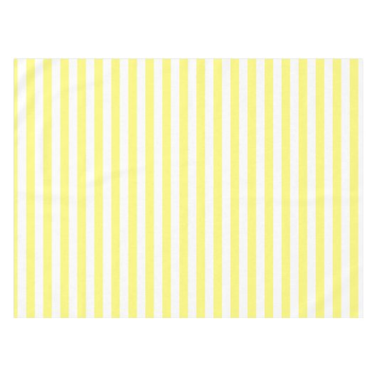 Zonnegeel & Witte Stripes Aangepast Tafelkleed (Voorkant (Horizontaal))