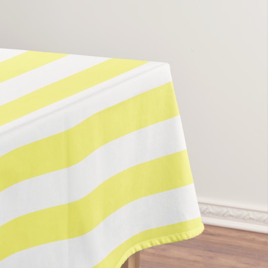  Zonnegeel & Witte Stripes Aangepast Tafelkleed (Voorbeeld)