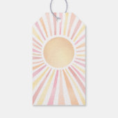 Zonnegeel Zon Cadeaulabel (Achterkant)