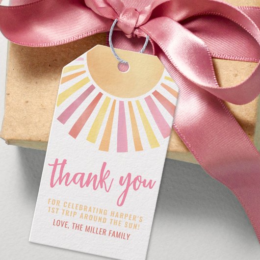 Zonnegeel Zon Cadeaulabel