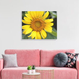  Zonnegeel Zonnebloem 20 x 16 inch Canvas Afdruk