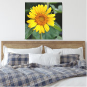 Zonnegeel Zonnebloem 24 x 24 inch Canvas Afdruk (Insitu (Slaapkamer))