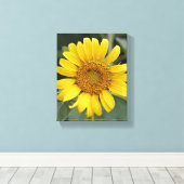  Zonnegeel Zonnebloem 8 x 10 inch Canvas Afdruk (Insitu (Houten vloer))