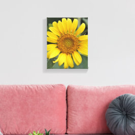  Zonnegeel Zonnebloem 8 x 10 inch Canvas Afdruk