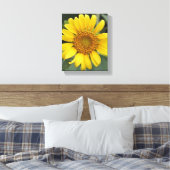 Zonnegeel Zonnebloem 8 x 10 inch Canvas Afdruk (Insitu (Slaapkamer))