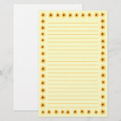 Zonnegeel Zonnebloem Grensgebonden Stationery Briefpapier (Voorkant / Achterkant)