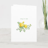 Zonnegeelrozen Floral Elegant Weddenschap (Achterkant)