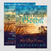 Zonnegegoten huwelijksreceptie kaart (Voorkant / Achterkant)