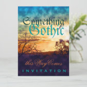 Zonnegegoten huwelijksreceptie kaart (Staand voorkant)