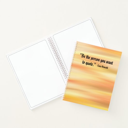 Zonnegeïnspireerde Motivatie witte spiraal Notitieboek (Binnen)