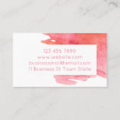 Zonnegekleurde handgemaakte zeemmelt visitekaartje (Achterkant)