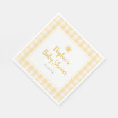 Zonnegele baby shower servetten (Hoek)