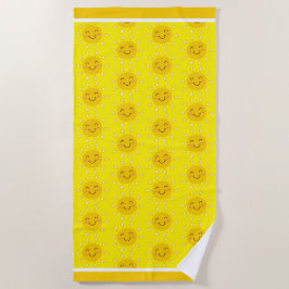 Zonnegele badhanddoek
