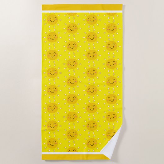 Zonnegele badhanddoek (Voorkant)
