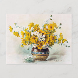 Zonnegele bloemen door Paul de Longpre CC1012 Briefkaart