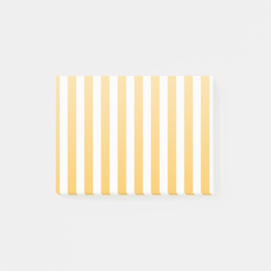 Zonnegele en witte strepen van snoep post-it® notes (Voorkant)