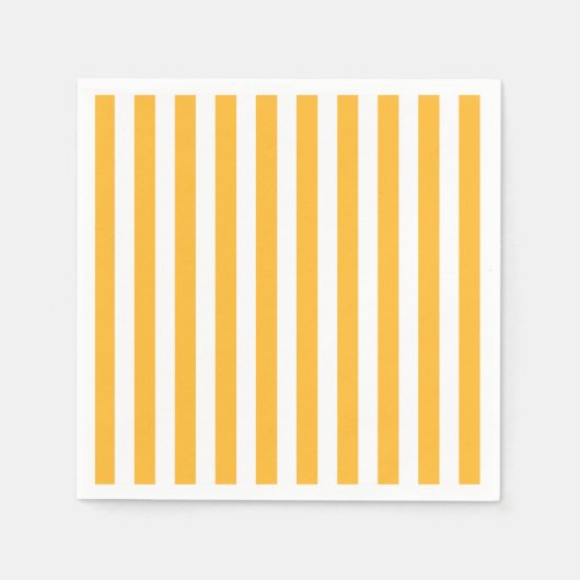 Zonnegele en witte strepen van snoep servet (Voorkant)