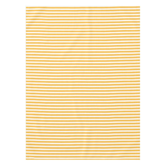 Zonnegele en witte strepen van snoep tafelkleed (Voorkant)