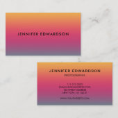 Zonnegele magenta blauwgroen gradiëntprofessional visitekaartje (Voorkant / Achterkant)