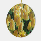 Zonnegele tulpen keramisch ornament (Links)