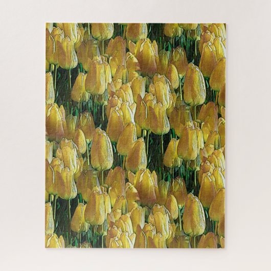 Zonnegele tulpen legpuzzel (Verticaal)