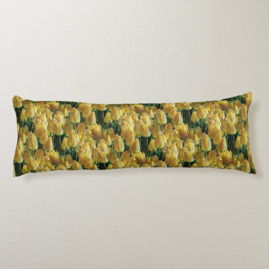 Zonnegele tulpen lichaamskussen (Achterkant)