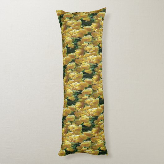 Zonnegele tulpen lichaamskussen (Achterkant (Verticaal))
