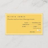 Zonnegele zonnebloemreiniging visitekaartje (Achterkant)