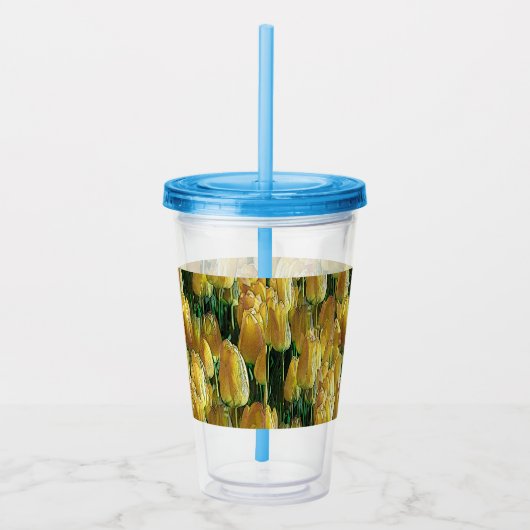 Zonnegeltulpen Acryl Drinkbeker (Rechts)