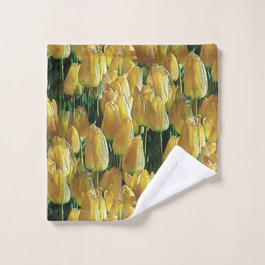 Zonnegeltulpen Bad Handdoek (Wasdoekje)