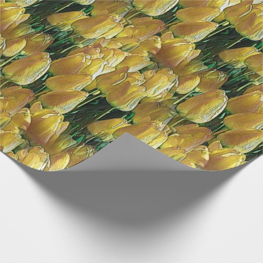 Zonnegeltulpen Cadeaupapier (Hoek)