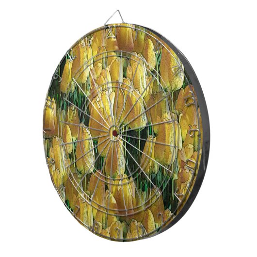 Zonnegeltulpen Dartbord (Voorkant Rechts)