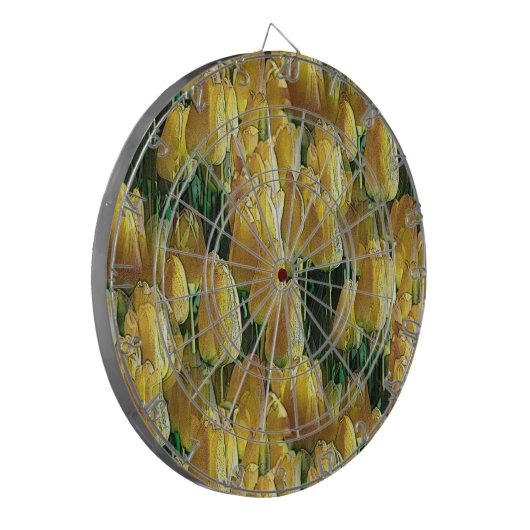 Zonnegeltulpen Dartbord (Voorkant Links)