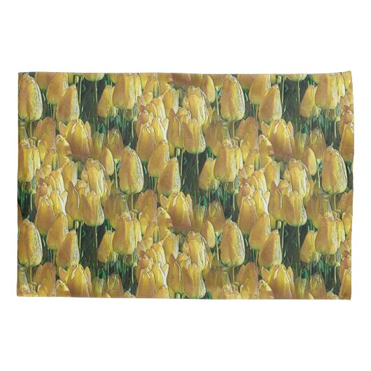 Zonnegeltulpen Kussensloop (Achterkant)