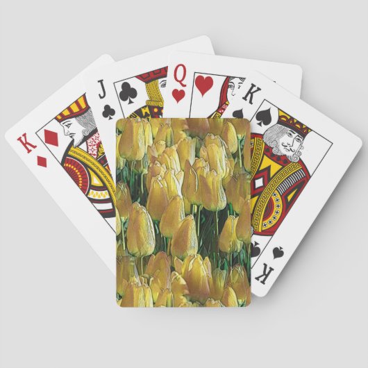 Zonnegeltulpen Pokerkaarten (Achterkant)
