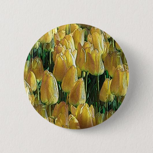 Zonnegeltulpen Ronde Button 5,7 Cm (Voorkant)