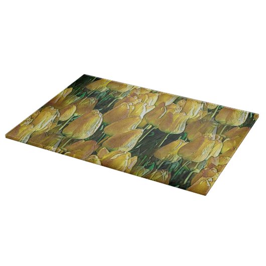 Zonnegeltulpen Snijplank (Hoek)