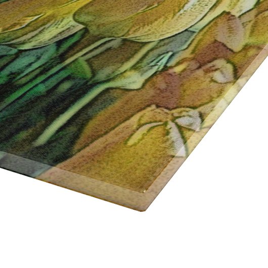 Zonnegeltulpen Snijplank (Hoek)