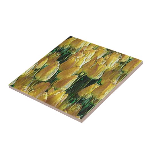 Zonnegeltulpen Tegeltje (Zijkant)