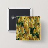 Zonnegeltulpen Vierkante Button 5,1 Cm (Voorkant /achterkant)