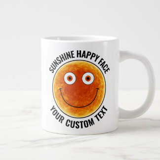 Zonnegeluk Big Smile Persoonlijke Custom Reuzenmok Grote Koffiekop