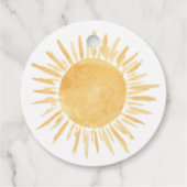 Zonnegenderneutraal Baby shower Bedankt Bedankjes Labels (Achterkant)