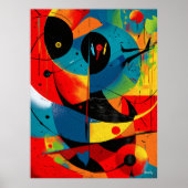 Zonnegeometrie II – Mid-Century Abstracte Construc Poster (Voorkant)