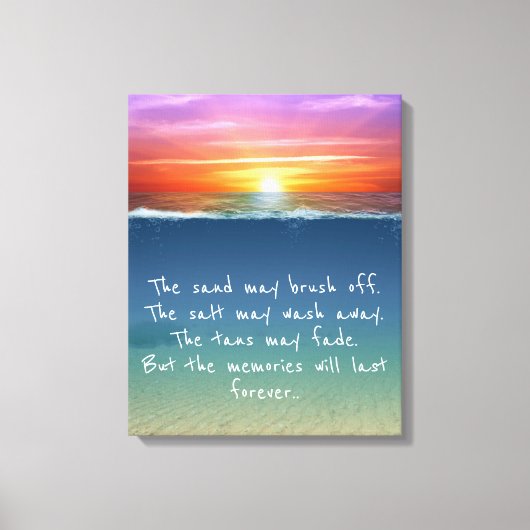 Zonnegesette geheugencitaatcanvas afdrukken (Voorkant)