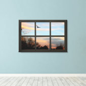 Zonnegevliegende zwarte vliegenlamp Verlichting Canvas Afdruk (Insitu (Houten vloer))