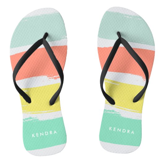 Zonnegewassen Neon Teenslippers (Voetbed)